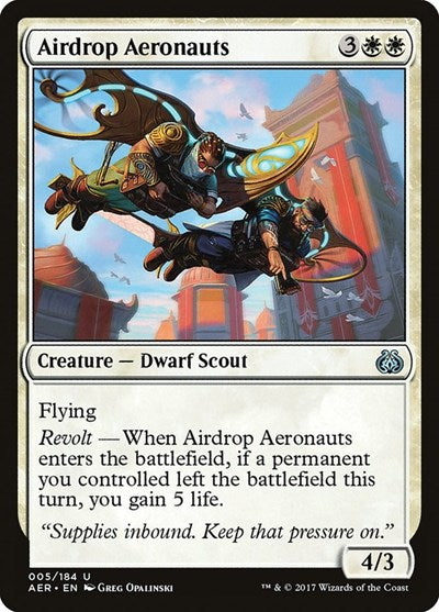 2017 Magic: The Gathering: Aether Revolt (AER) - Airdrop Aeronauts (#5, Uncommon) (, Near Mint)