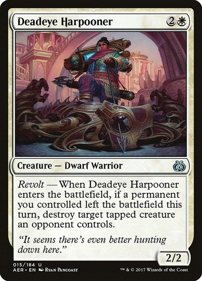2017 Magic: The Gathering: Aether Revolt (AER) - Deadeye Harpooner (#15, Uncommon) (, Near Mint)