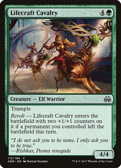 2017 Magic: The Gathering: Aether Revolt (AER) - Lifecraft Cavalry (#113, Common) (, Lightly Played)