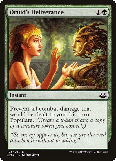 2017 Magic: The Gathering: Modern Masters 2017 (MM3) - Druids Deliverance (#124, Common) (, Lightly Played)