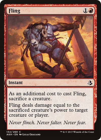 2017 Magic: The Gathering: Amonkhet (AKH) - Fling (#132, Common) (, Lightly Played)