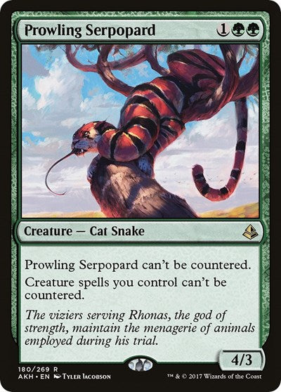 2017 Magic: The Gathering: Amonkhet (AKH) - Prowling Serpopard (#180, Rare) (, Lightly Played)