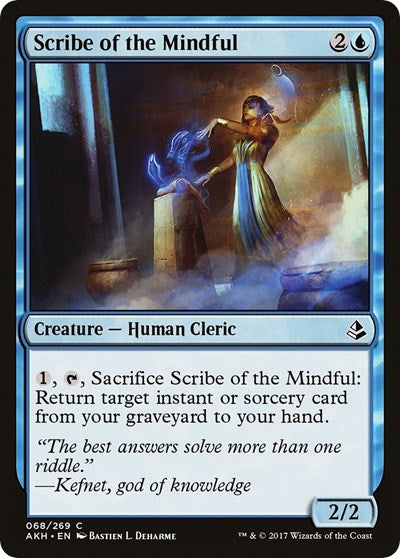 2017 Magic: The Gathering: Amonkhet (AKH) - Scribe of the Mindful (#68, Common) (, Lightly Played)