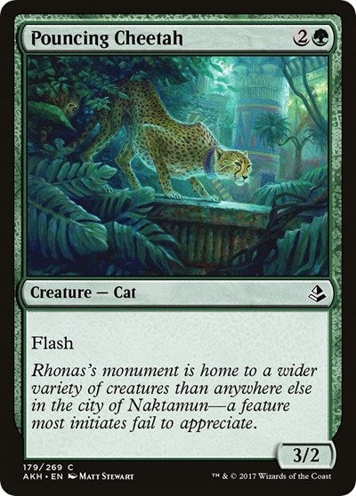 2017 Magic: The Gathering: Amonkhet (AKH) - Pouncing Cheetah (#179, Common) (, Lightly Played)