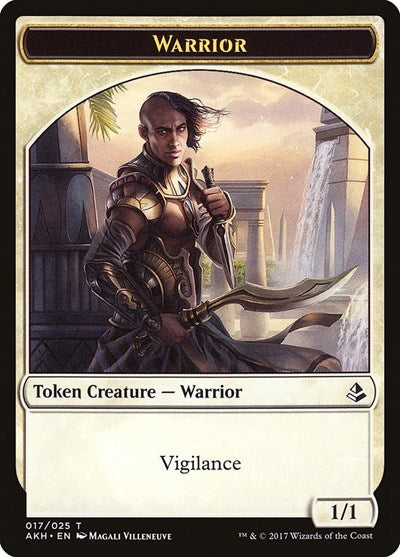 2017 Magic: The Gathering: Amonkhet (AKH) - Warrior Token (#17, T) (, Lightly Played)