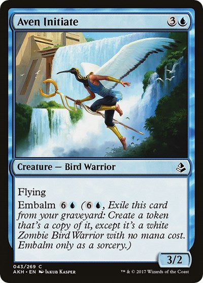 2017 Magic: The Gathering: Amonkhet (AKH) - Aven Initiate (#43, Common) (, Moderately Played)