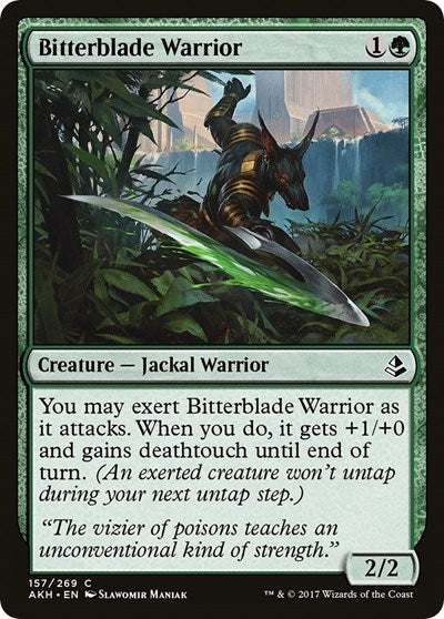 2017 Magic: The Gathering: Amonkhet (AKH) - Bitterblade Warrior (#157, Common) (, Near Mint)