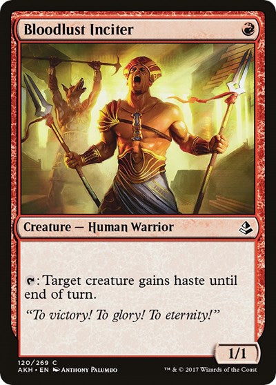 2017 Magic: The Gathering: Amonkhet (AKH) - Bloodlust Inciter (#120, Common) (, Lightly Played)