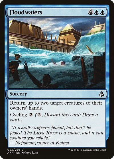 2017 Magic: The Gathering: Amonkhet (AKH) - Floodwaters (#53, Common) (, Moderately Played)