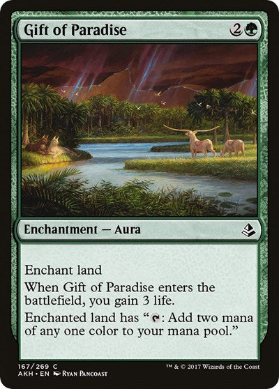 2017 Magic: The Gathering: Amonkhet (AKH) - Gift of Paradise (#167, Common) (, Lightly Played)