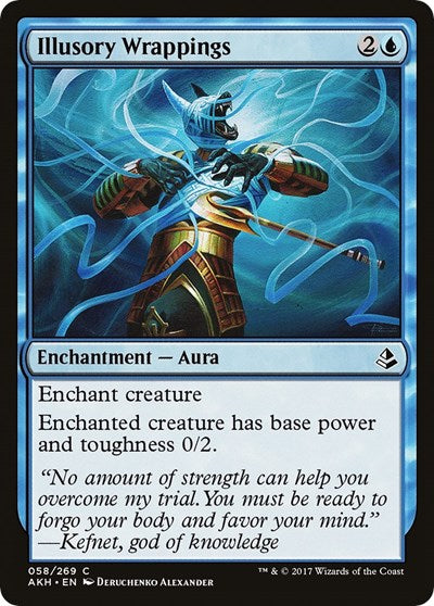 2017 Magic: The Gathering: Amonkhet (AKH) - Illusory Wrappings (#58, Common) (, Moderately Played)