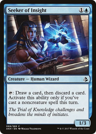 2017 Magic: The Gathering: Amonkhet (AKH) - Seeker of Insight (#69, Common) (, Moderately Played)