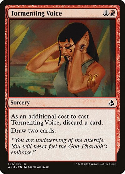 2017 Magic: The Gathering: Amonkhet (AKH) - Tormenting Voice (#151, Common) (, Near Mint)