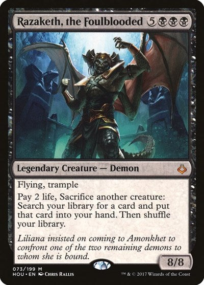 2017 Magic: The Gathering: Hour of Devastation (HOU) - Razaketh the Foulblooded (#73, Mythic Rare) (, Lightly Played)