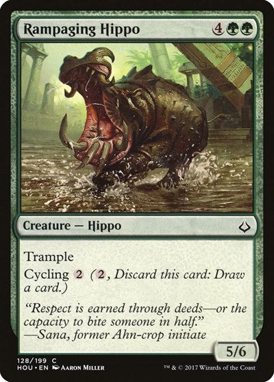 2017 Magic: The Gathering: Hour of Devastation (HOU) - Rampaging Hippo (#128, Common) (, Lightly Played)