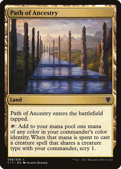2017 Magic: The Gathering: Commander 2017 (C17) - Path of Ancestry (#56, Common) (, Moderately Played)