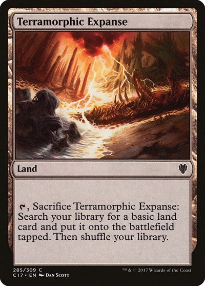 2017 Magic: The Gathering: Commander 2017 (C17) - Terramorphic Expanse (#285, Common) (, Moderately Played)