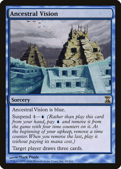 2006 Magic: The Gathering: Time Spiral (TSP) - Ancestral Vision (#48, Rare) (, Moderately Played)