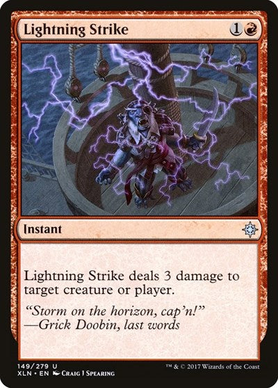 2017 Magic: The Gathering: Ixalan (XLN) - Lightning Strike (#149, Uncommon) (, Lightly Played)