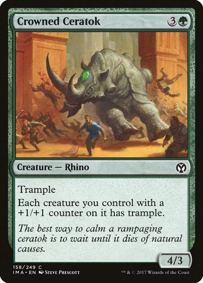 2017 Magic: The Gathering: Iconic Masters (IMA) - Crowned Ceratok (#158, Common) (, Lightly Played)
