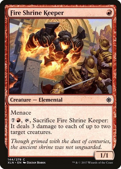 2017 Magic: The Gathering: Ixalan (XLN) - Fire Shrine Keeper (#144, Common) (, Moderately Played)