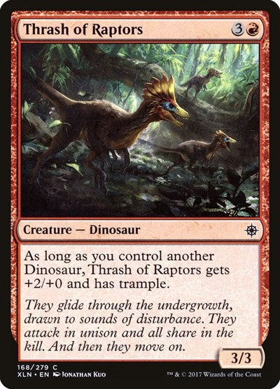 2017 Magic: The Gathering: Ixalan (XLN) - Thrash of Raptors (#168, Common) (, Lightly Played)