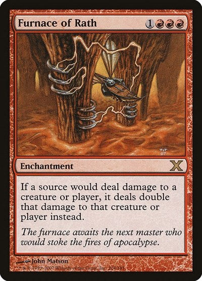2007 Magic: The Gathering: 10th Edition (10E) - Furnace of Rath (#204, Rare) (, Lightly Played)