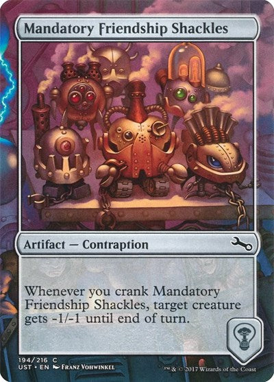 2017 Magic: The Gathering: Unstable (UST) - Mandatory Friendship Shackles (#194, Common) (, Lightly Played)