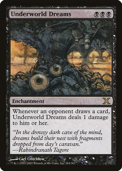 2007 Magic: The Gathering: 10th Edition (10E) - Underworld Dreams (#184, Rare) (, Lightly Played)