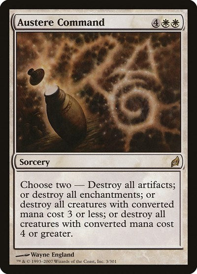 2007 Magic: The Gathering: Lorwyn (LRW) - Austere Command (#3, Rare) (, Lightly Played)