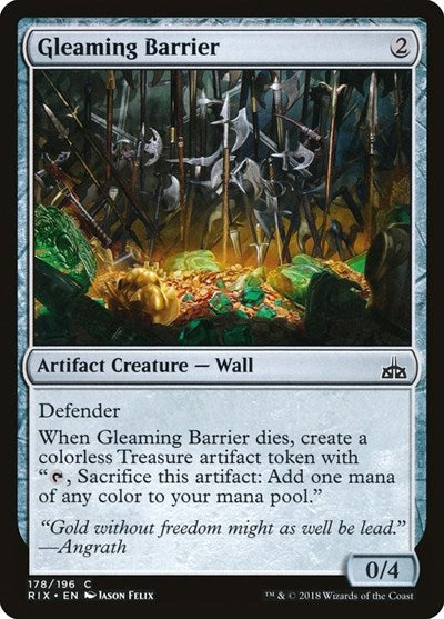 2018 Magic: The Gathering: Rivals of Ixalan (RIX) - Gleaming Barrier (#178, Common) (, Lightly Played)