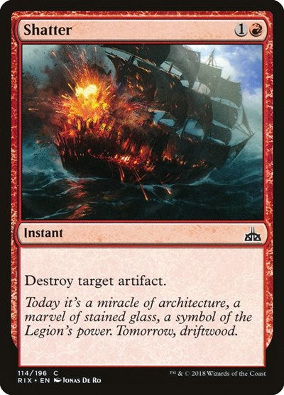 2018 Magic: The Gathering: Rivals of Ixalan (RIX) - Shatter (#114, Common) (, Lightly Played)