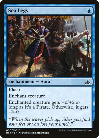2018 Magic: The Gathering: Rivals of Ixalan (RIX) - Sea Legs (#50, Common) (, Moderately Played)