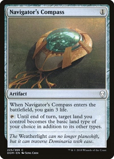2018 Magic: The Gathering: Dominaria (DOM) - Navigators Compass (#225, Common) (, Lightly Played)