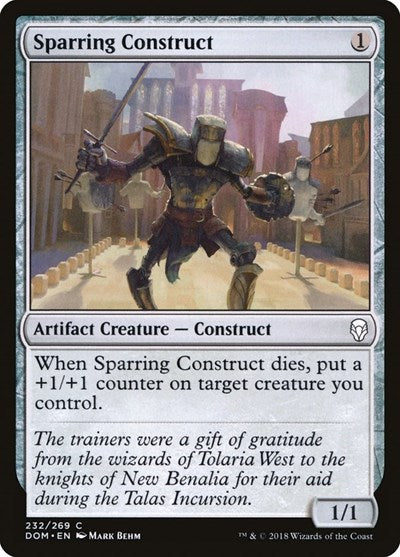 2018 Magic: The Gathering: Dominaria (DOM) - Sparring Construct (#232, Common) (, Lightly Played)
