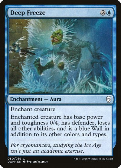 2018 Magic: The Gathering: Dominaria (DOM) - Deep Freeze (#50, Common) (, Moderately Played)
