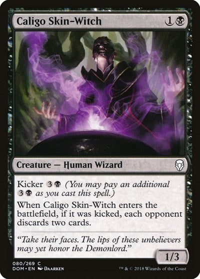 2018 Magic: The Gathering: Dominaria (DOM) - Caligo Skin Witch (#80, Common) (, Near Mint)