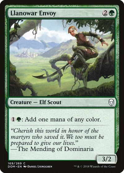 2018 Magic: The Gathering: Dominaria (DOM) - Llanowar Envoy (#169, Common)