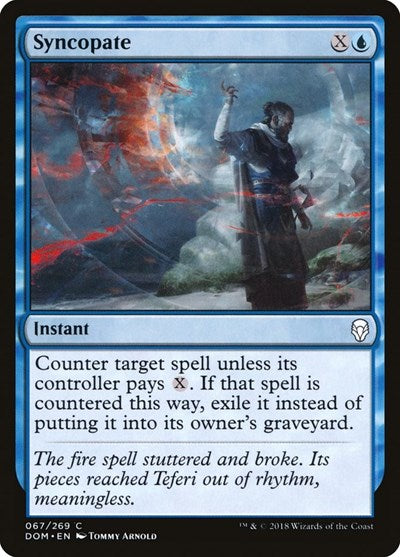 2018 Magic: The Gathering: Dominaria (DOM) - Syncopate (#67, Common) (, Moderately Played)