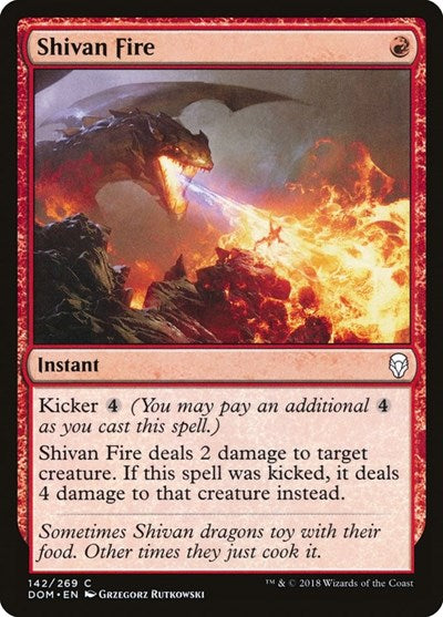 2018 Magic: The Gathering: Dominaria (DOM) - Shivan Fire (#142, Common) (, Lightly Played)