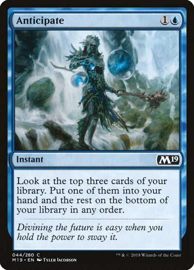 2018 Magic: The Gathering: Core Set 2019 (M19) - Anticipate (#44, Common) (, Near Mint)