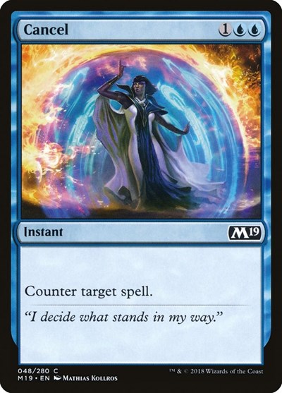 2018 Magic: The Gathering: Core Set 2019 (M19) - Cancel (#48, Common) (, Moderately Played)