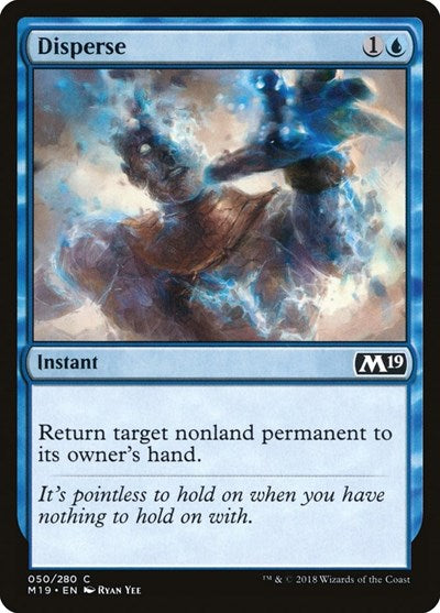 2018 Magic: The Gathering: Core Set 2019 (M19) - Disperse (#50, Common) (, Moderately Played)