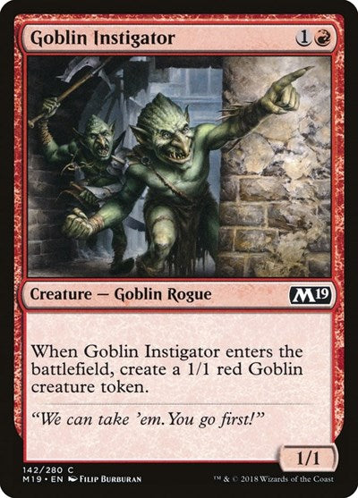 2018 Magic: The Gathering: Core Set 2019 (M19) - Goblin Instigator (#142, Common)