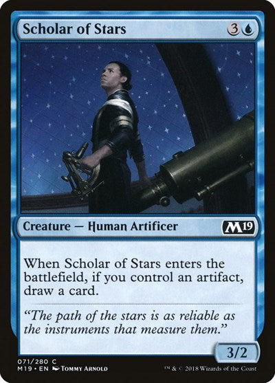 2018 Magic: The Gathering: Core Set 2019 (M19) - Scholar of Stars (#71, Common) (, Near Mint)