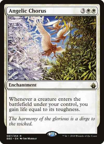 2018 Magic: The Gathering: Battlebond (BBD) - Angelic Chorus (#87, Rare) (, Lightly Played)