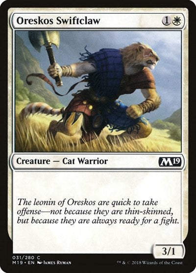 2018 Magic: The Gathering: Core Set 2019 (M19) - Oreskos Swiftclaw (#31, Common) (, Near Mint)