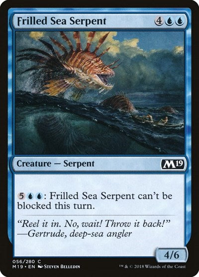 2018 Magic: The Gathering: Core Set 2019 (M19) - Frilled Sea Serpent (#56, Common) (, Near Mint)