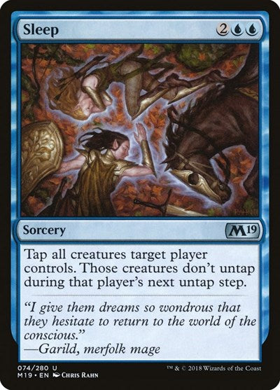 2018 Magic: The Gathering: Core Set 2019 (M19) - Sleep (#74, Uncommon) (, Near Mint)