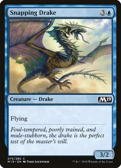 2018 Magic: The Gathering: Core Set 2019 (M19) - Snapping Drake (#75, Common) (, Near Mint)